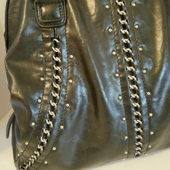 Nine West Handbags - VINTAGE Nine West Black Vegan Leather Chain Purse